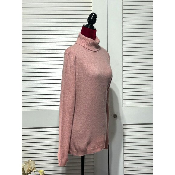 Charter Club Women's Pink Luxury Cashmere Turtleneck Pullover Sweater Sz M 3058 - Picture 3 of 11
